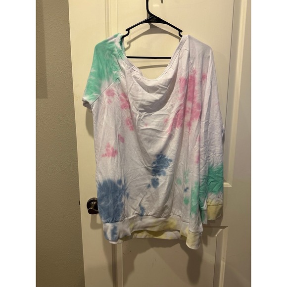 NWT‎ off shoulder tie dye sweatshirt - Picture 7 of 7
